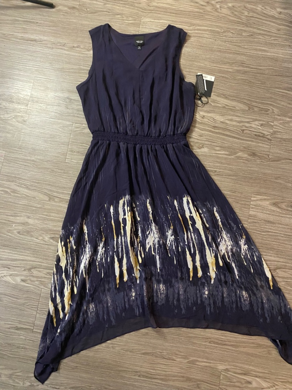 Simply Vera Vera Wang Sleeveless Abstract Hem Dress – Petite XL – NWT